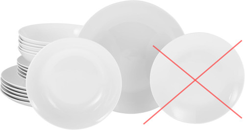 Geschirr set weiss - ,