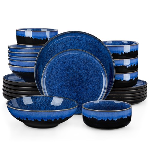 Geschirr set blau - set,